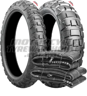 Picture of Bridgestone AX41 PAIR DEAL 90/90-21 + 130/80-18 *BONUS*TUBES* *FREE*DELIVERY*